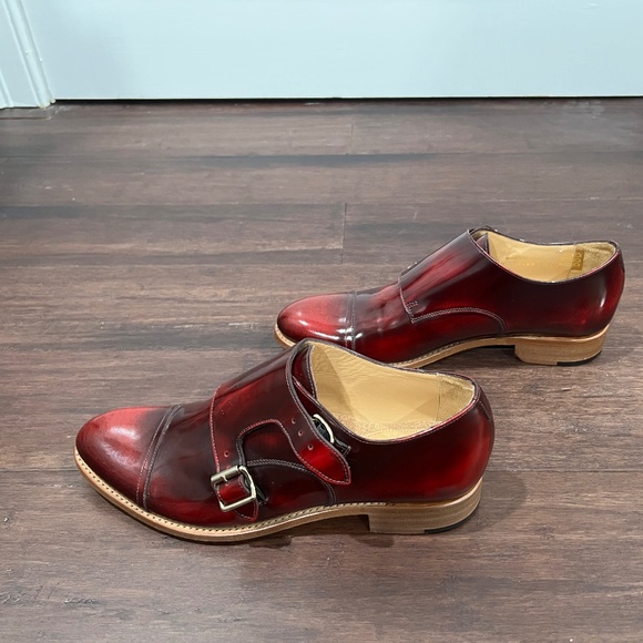The Office of Angela Scott - Mr. Colin Red Leather Double Monk Strap Oxford - 40 - Picture 11 of 14